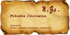 Mikuska Zsuzsanna névjegykártya